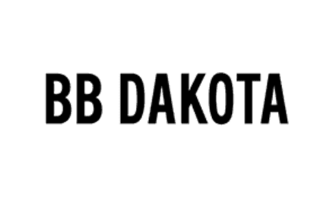 Bb Dakota logo on a green background, perfect for shopping online for clothes!