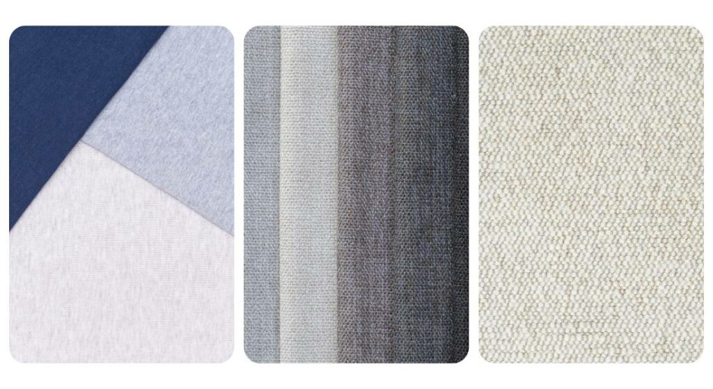 three types of sustainable fabric